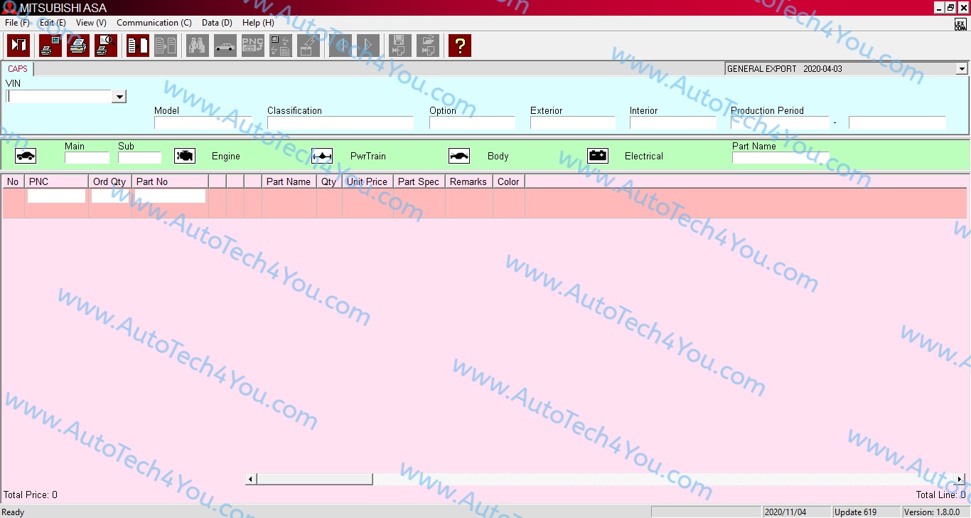 كتالوج قطع غيار ميتسوبيشى 