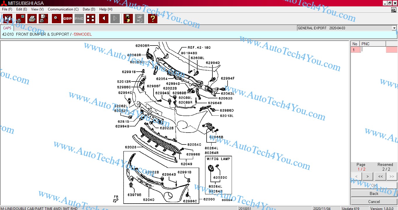 ارقام هيكل ميتسوبيشى 