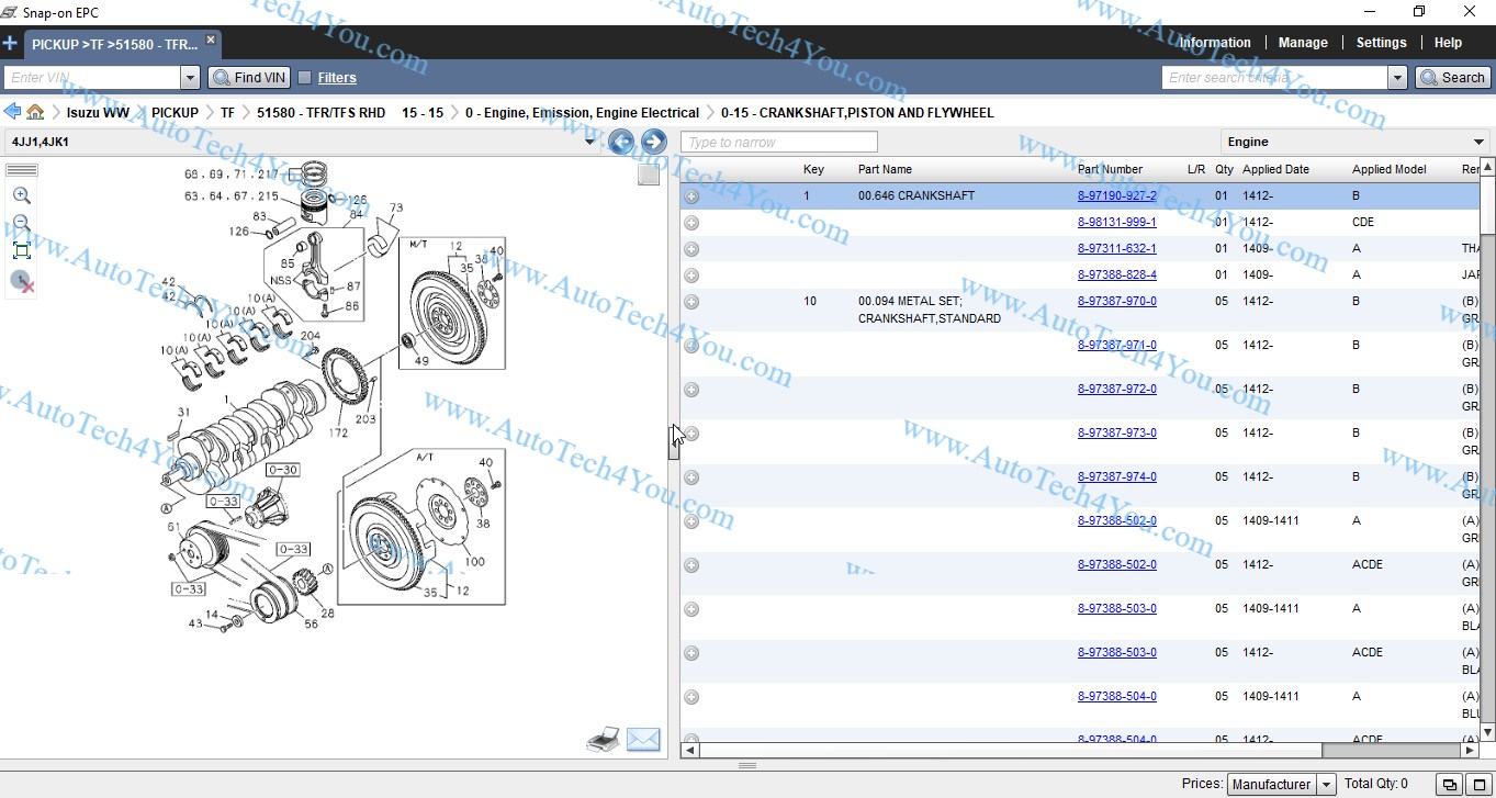 كتالوج قطع غيار ايسوزو