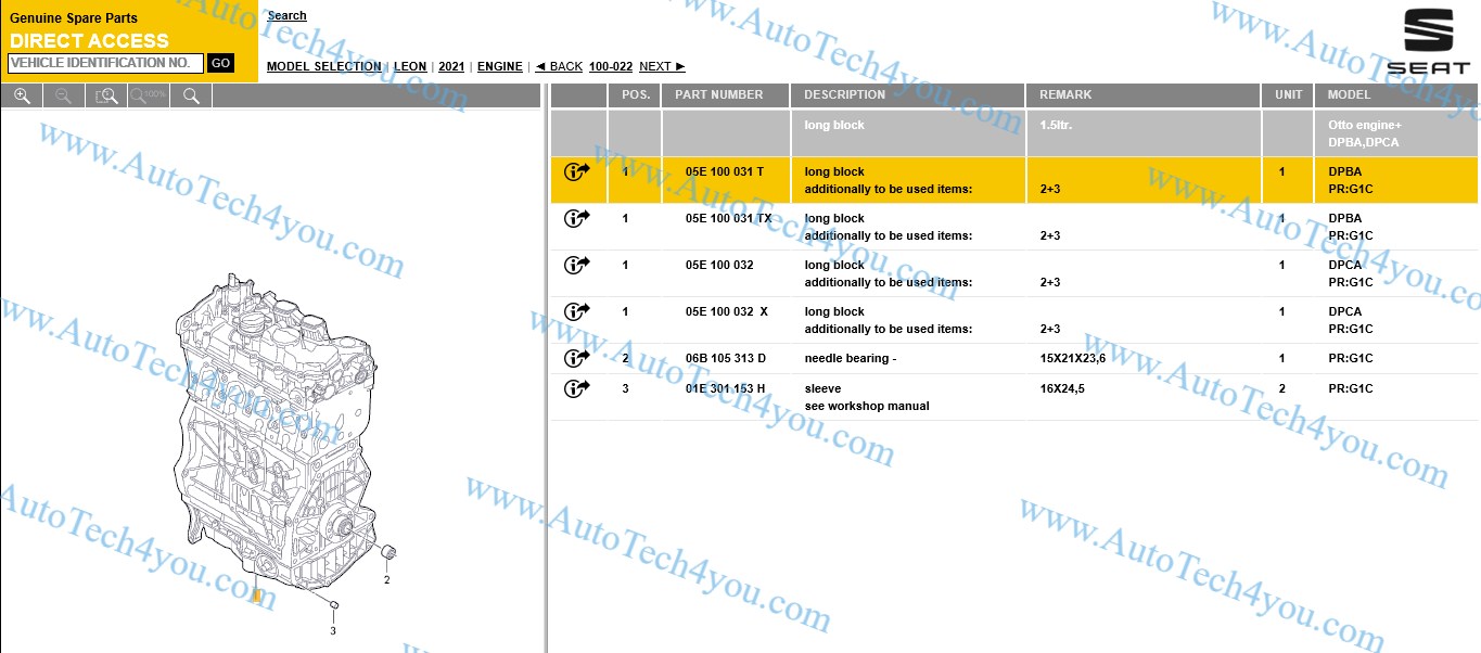 ارقام قطع سيات 
