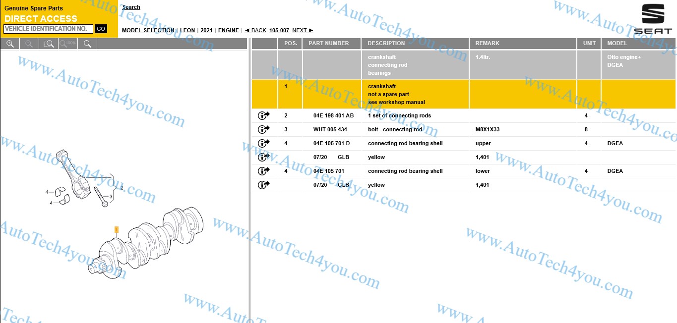 اطلب قطع غيار سيات الأصلية 