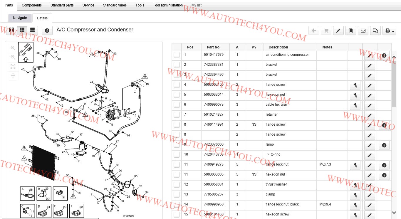 كتالوج قطع غيار رينو 