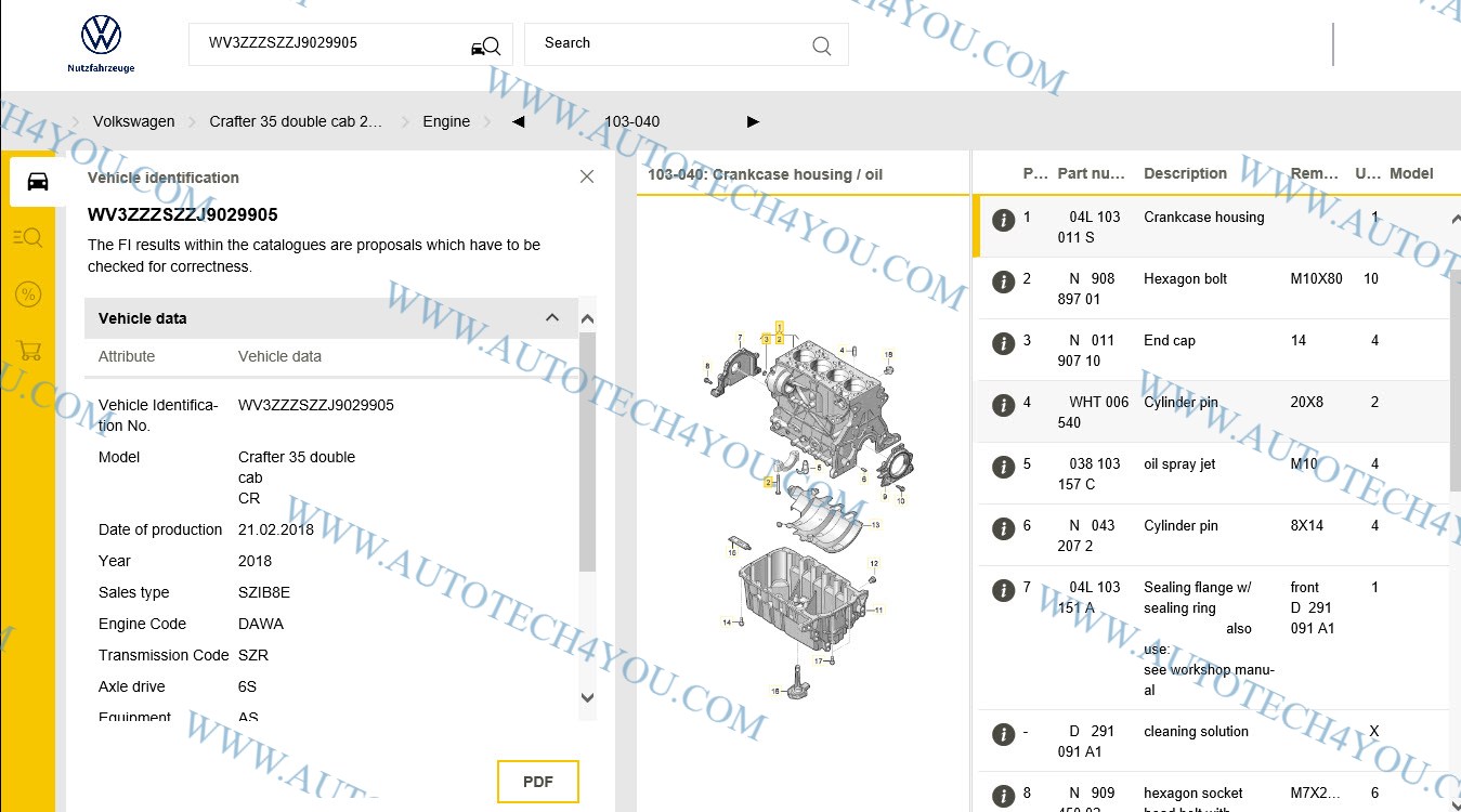 كتالوج قطع غيار فولكس