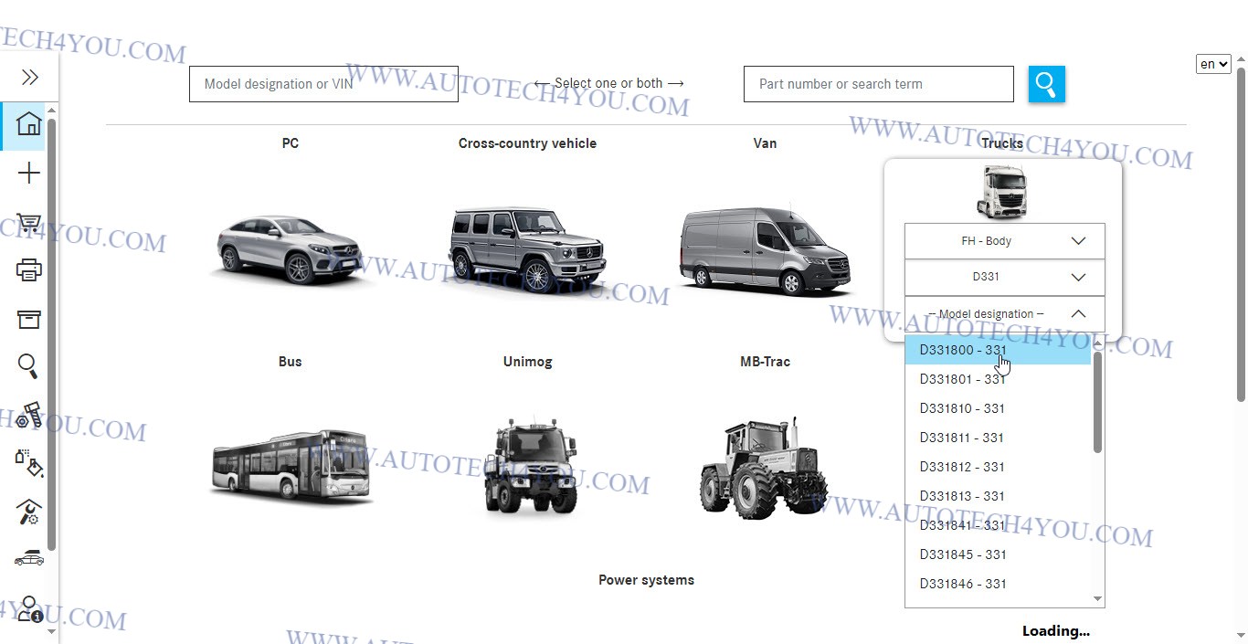 كتالوج مرسيدس للشاحنات أونلاين