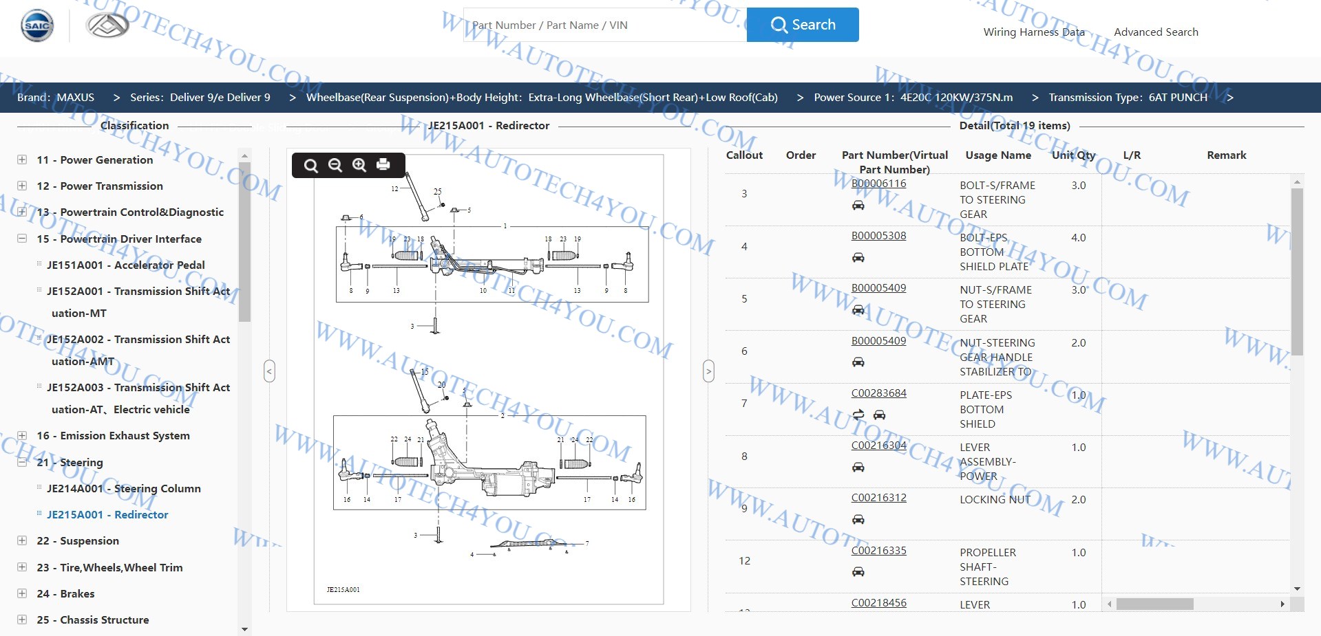 MAXUS STEERING EPC ONLINE-ink